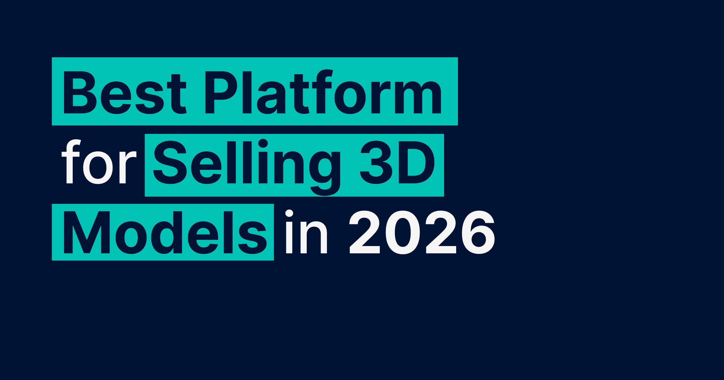 Best Platform for Selling 3D Models in 2026: CGTrader vs TurboSquid vs Fab vs Cults3D vs Daz 3D